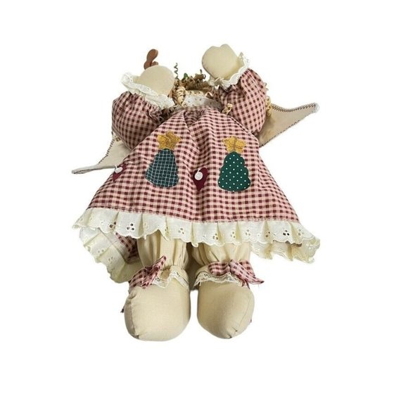 Quilted Treasures Angel Doll Christmas 16" Moveable Patchwork Music Light Works - Picture 12 of 15